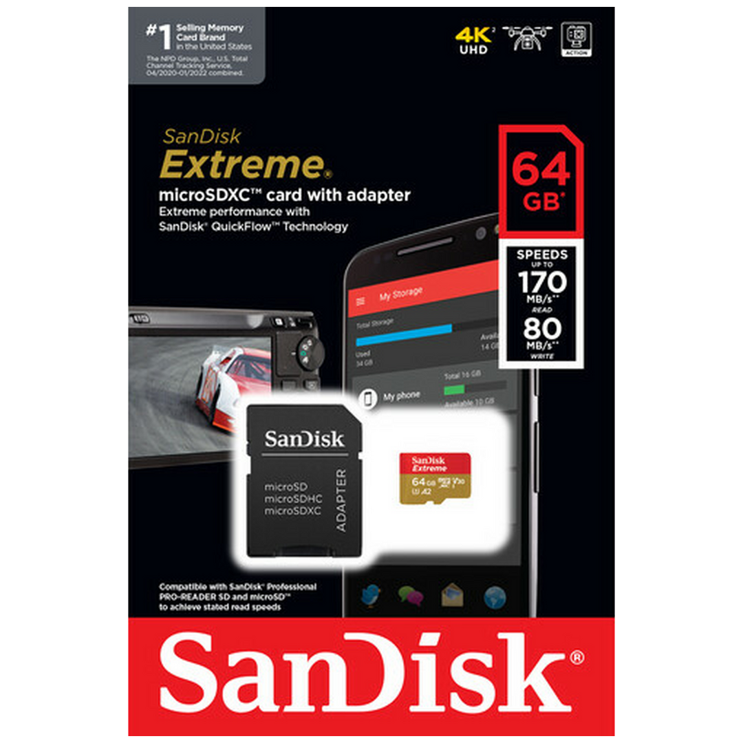 SanDisk MicroSDHC UHS-I 64GB Memory Card